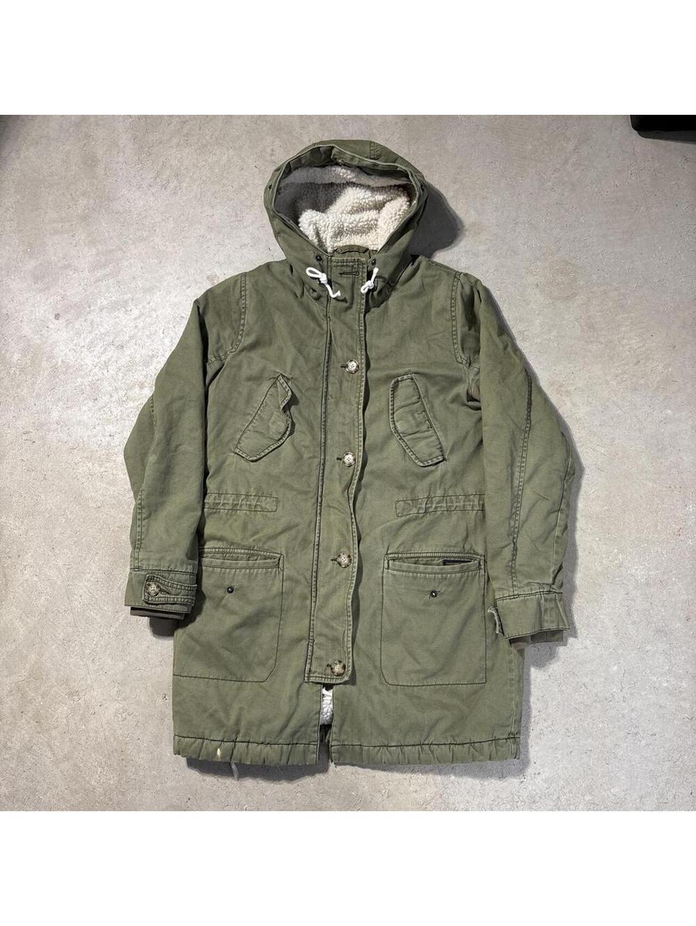 Vintage Y2K Abercrombie & Fitch Military Parka Jacket Green Small